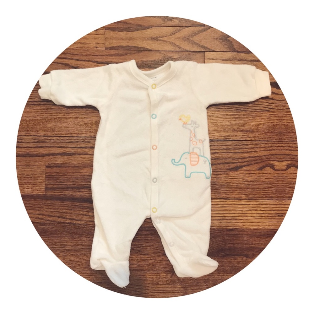 carters newborn zoo animal sleeper onesie unisex